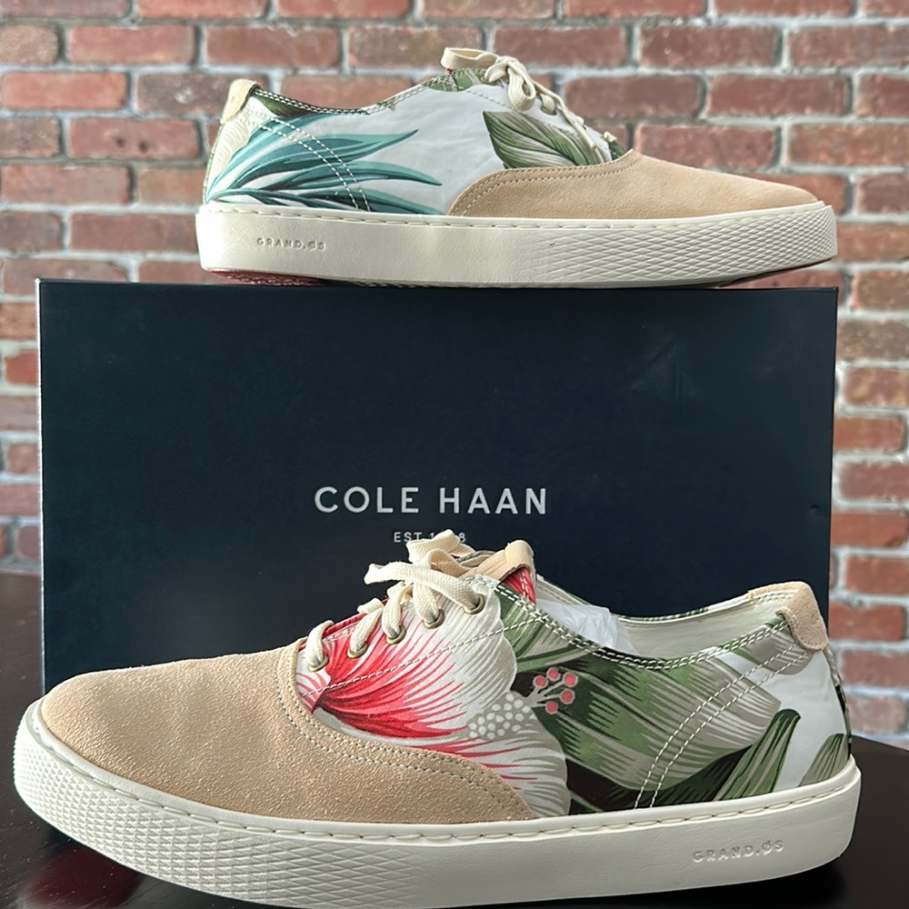 Hawaiin Print- Cole Haan Grandpro Deck LCE Ox sz10